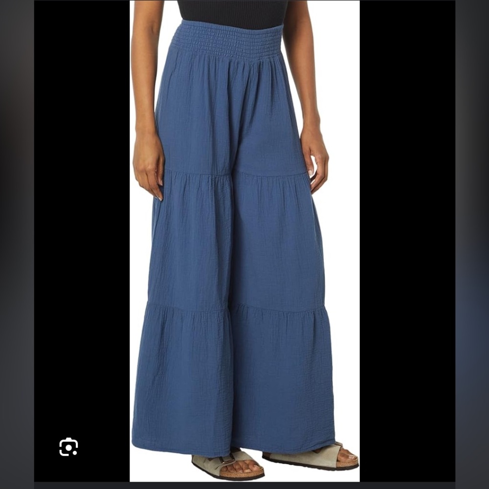 bobi Blue Wide Leg Pants